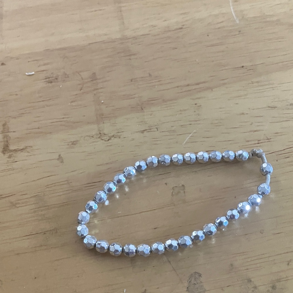 Elegant Silver Beaded Bracelet
